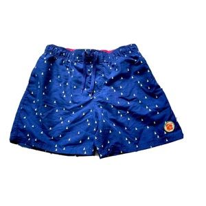 Island Haze Sailboats Swim Shorts Large Navy Blue